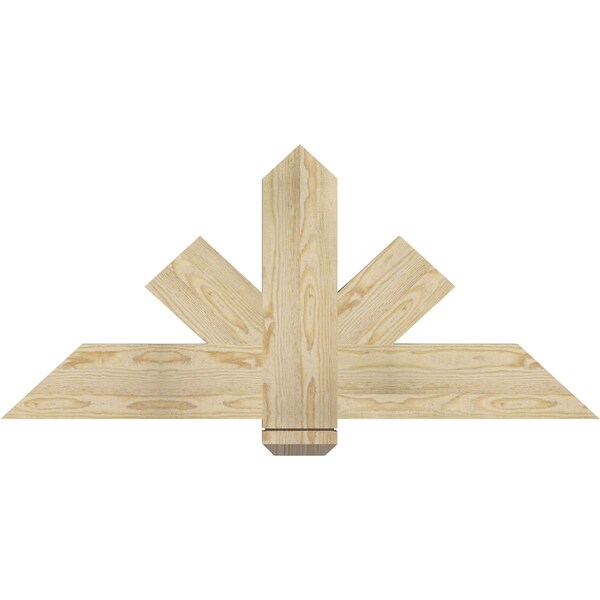 Ekena Millwork Kennewick Rough Sawn Timber Gable Bracket, Douglas Fir, 48"W x 22"H x 2"D x 6"F, 11/12 Pitch GBW048X22X0206KEN00RDF - main